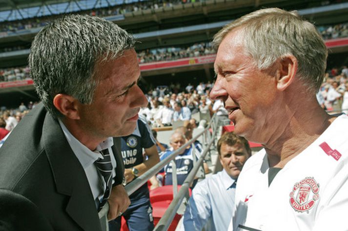 Jose Mourinho og Alex Ferguson.