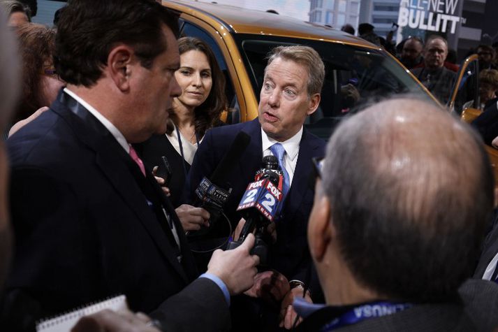 Bill Ford, stjórnarformaður Ford, kynnti áætlanir Ford um rafknúna framtíð á bílasýningunni í Detroit um helgina.