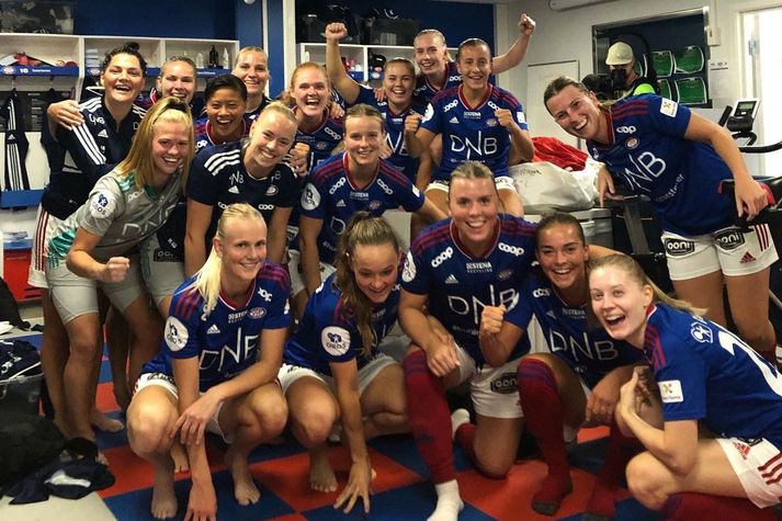 Vålerenga gat leyft sér að fagna eftir stórsigur dagsins.