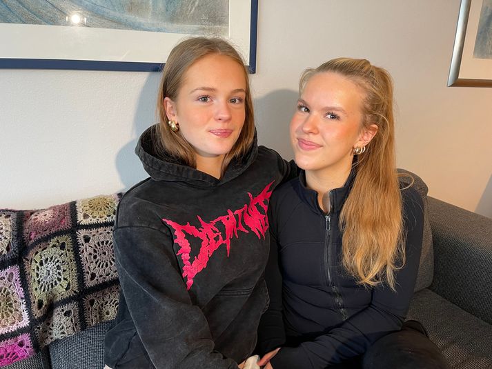 Þær Sóley Anna Myer og Marta Maier eru nemendur í 10. bekk í Laugalækjarskóla og hafa vegna verkfalls kennara ekki komist í skólann í rúmar tvær vikur.