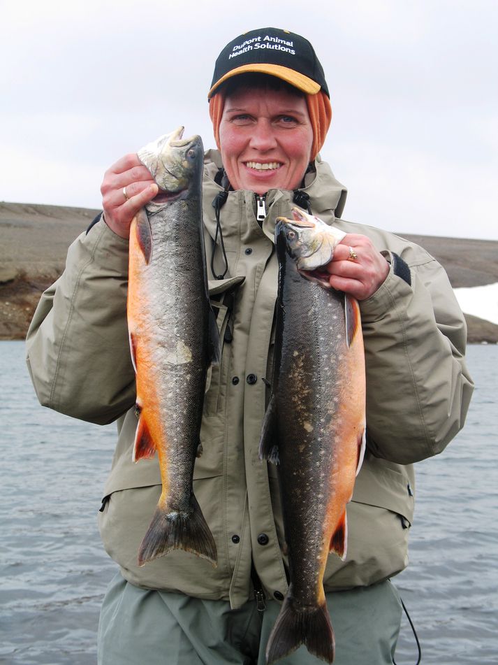 Guðrún er úr Jökuldal og heiðin þar fyrir ofan hefur ávalt verið fjölskyldunni gjöful á silung.