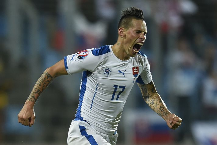 Marek Hamsik skoraði tvö mörk í kvöld.