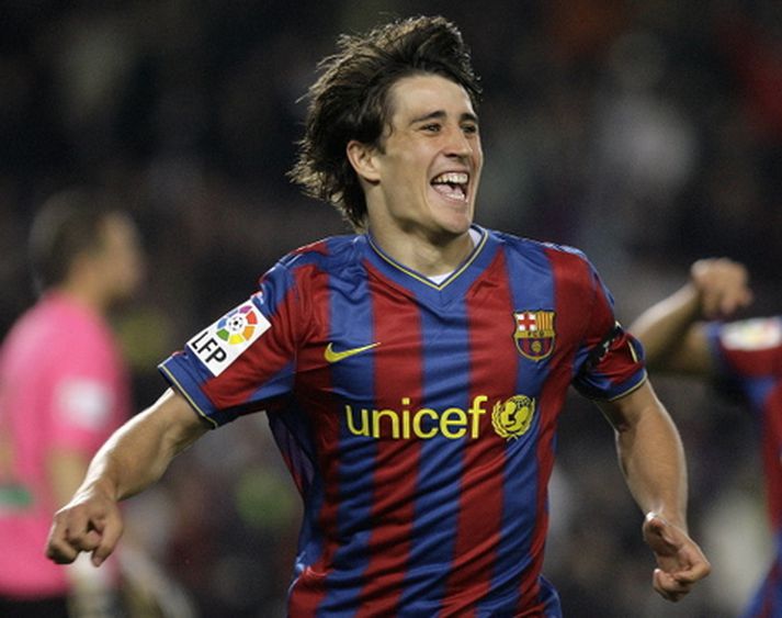 Bojan Krkic skoraði tvö mörk fyrir Barcelona í kvöld.