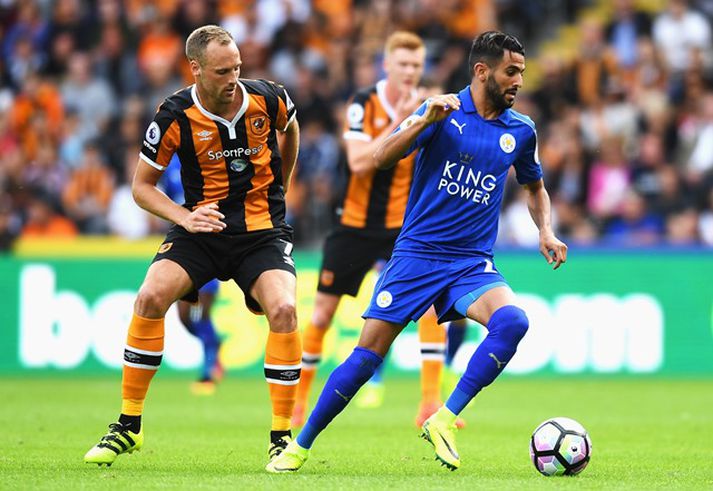 Mahrez skoraði í tapinu fyrir Hull á laugardaginn.