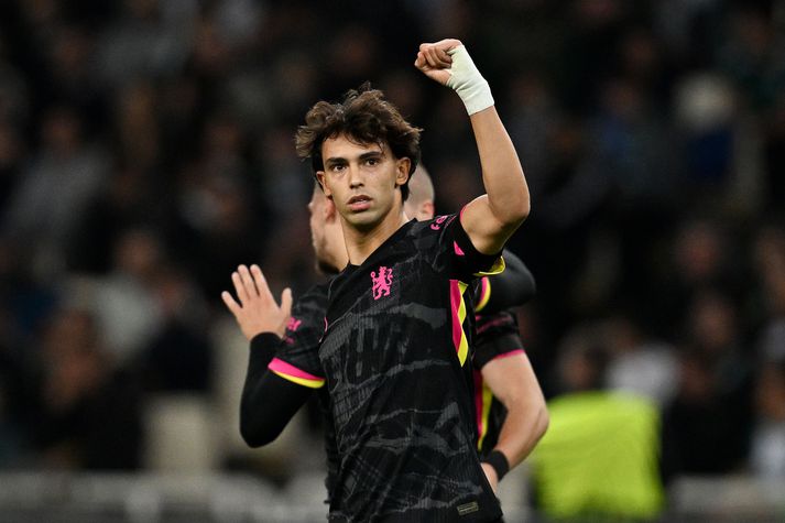 Portúgalinn Joao Felix var öflugur í sigurleik Chelsea í Grikklandi í kvöld og skoraði tvívegis.