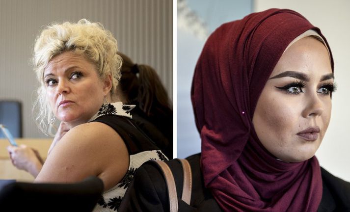 Merete Hodne og Malika Bayan.