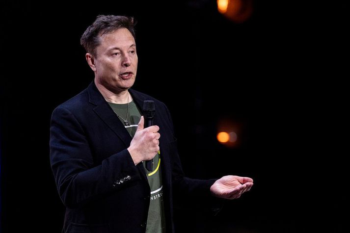 Elon Musk á kosningafundi í Pennsylvaníu um helgina.