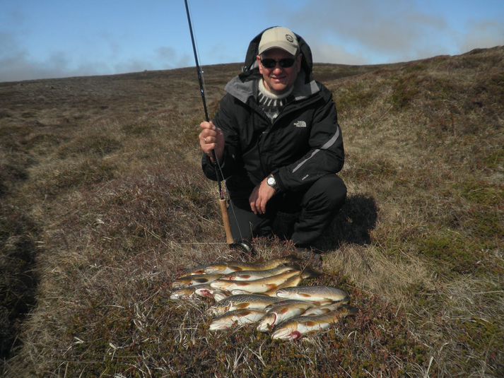 Kristján Sveinsson með góða veiði úr Sléttuhlíðarvatni