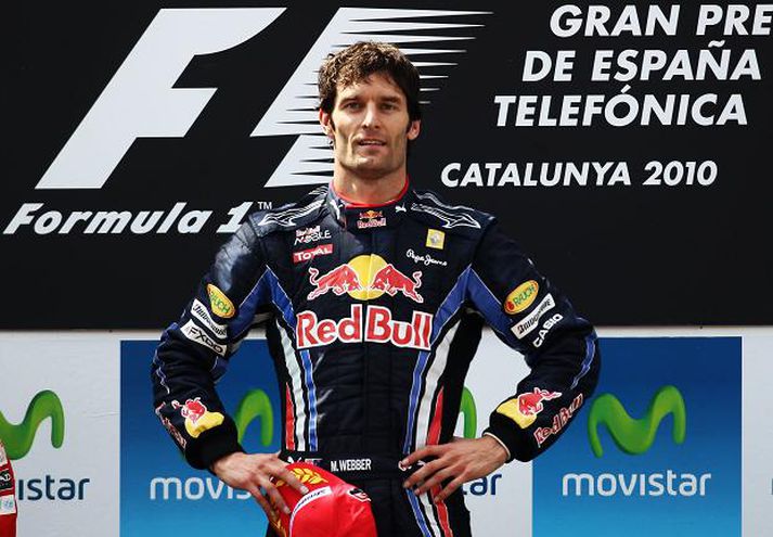 Mark Webber vann á Spáni í fyrra.