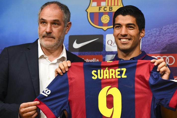 Zubizarreta ásamt Luis Suarez.