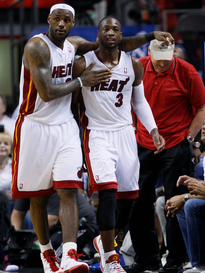 LeBron James og Dwyane Wade.