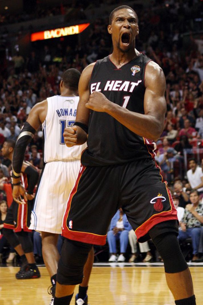 Chris Bosh skoraði 23 stig fyrir Miami frá Orlando.