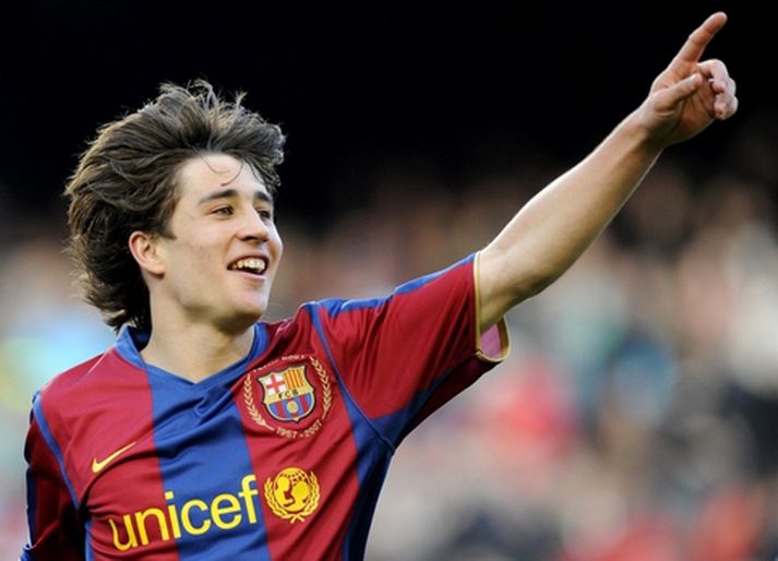 Bojan Krkic í leik með Barcelona.