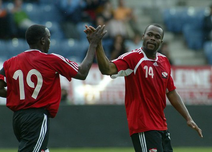 Dwight Yorke og Stern John, leikmenn Trinidad og Tobago