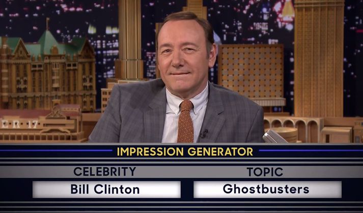 Kevin Spacey fór á kostum á föstudagskvöld.