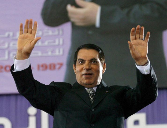 Ben Ali var hrakinn frá völdum í byltingunni árið 2011 sem markaði upphaf Arabíska vorsins svokallaða.