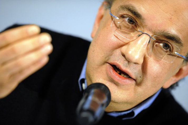 Sergio Marchionne, forstjóri Fiat, hitti þýska efnahagsmálaráðherrann. Mynd/ AFP.