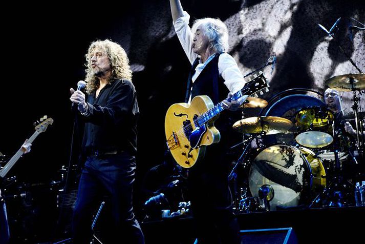 Endurkoman fræga Robert Plant og Jimmy Page í O2-höllinni í London í fyrra. Nordichotos/Getty