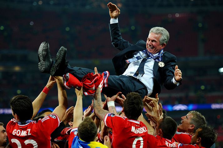 Jupp Heynckes var tolleraður eftir sigurinn á Wembley.