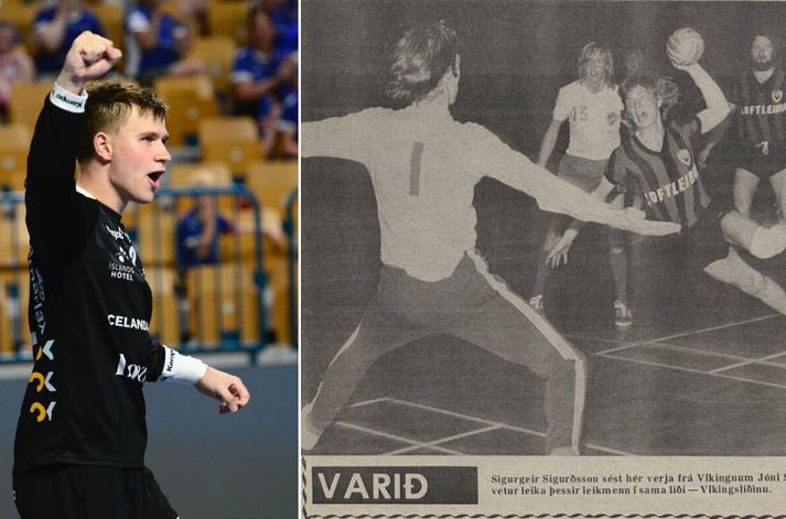 Ísak er á leið í sitt fyrsta A-landsliðs verkefni með íslenska landsliðinu í handbolta. Með því fetar hann í spor afa síns