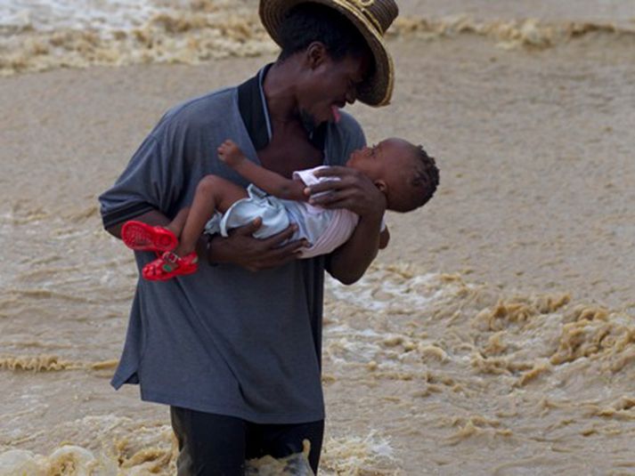 Frá borginni Leogane á Haítí.