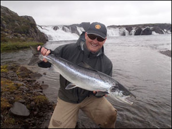 Flottur lax úr opnuninni í Breiðdalsá