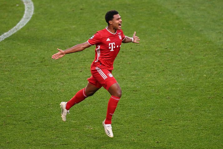 Serge Gnabry hefur skorað 5 mörk fyrir Bayern í útsláttarkeppni Meistaradeildarinnar og níu mörk á tímabilinu í bestu deild í heimi.