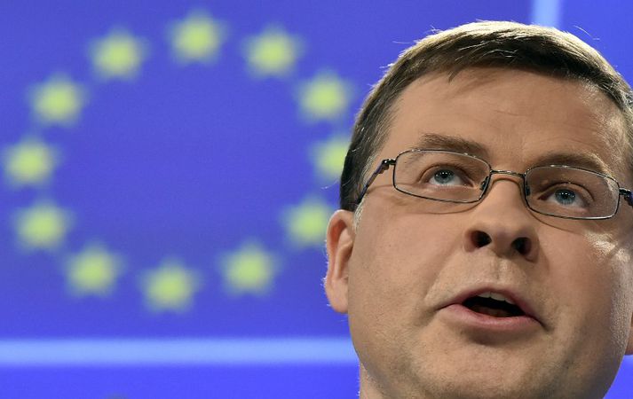 Valdis Dombrovskis er einn varaforseta framkvæmdastjórnar ESB.