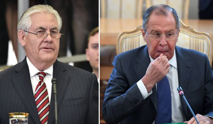 Rex Tillerson og Sergei Lavrov.