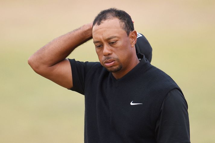 Tiger Woods átti slæman dag.