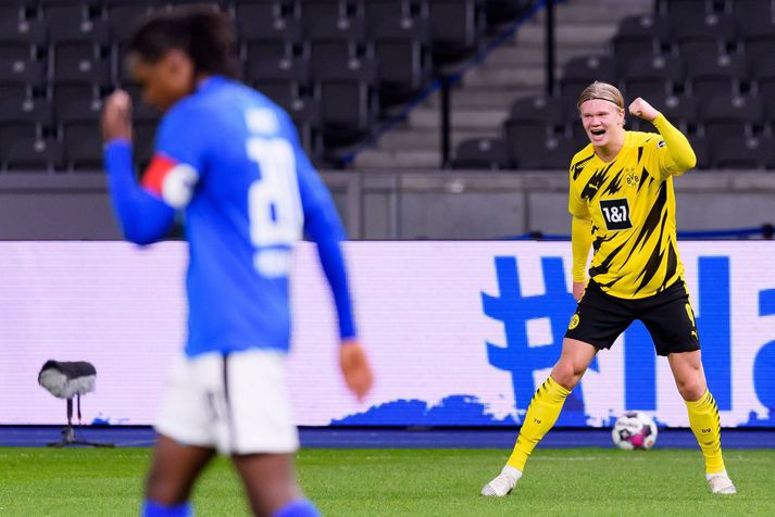 Erling Braut Haaland hefur raðað inn mörkum með liði Borussia Dortmund.