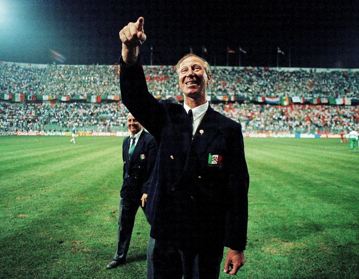 Jack Charlton á HM 1990 sem fram fór á Ítalíu.