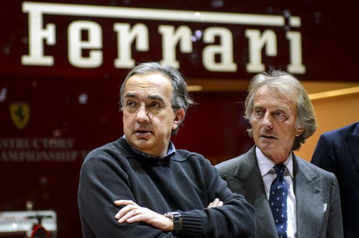 Marchionne forstjóri Fiat-Chrysler og Montezemolo nýhættur forstjóri Ferrari.