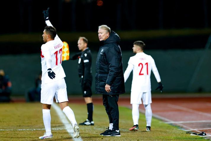 Åge Hareide skilur ekki afhverju dómarinn var ekki sendur í skjáinn.