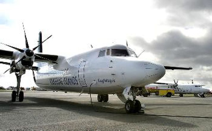 Fokker 50 flugvél.