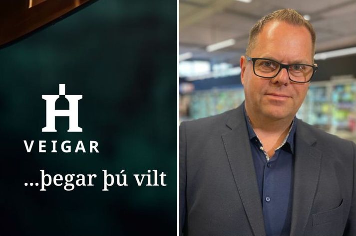 Sigurður Reynaldsson, framkvæmdastjóri Hagkaups fagnar nýrri vefsíðu.