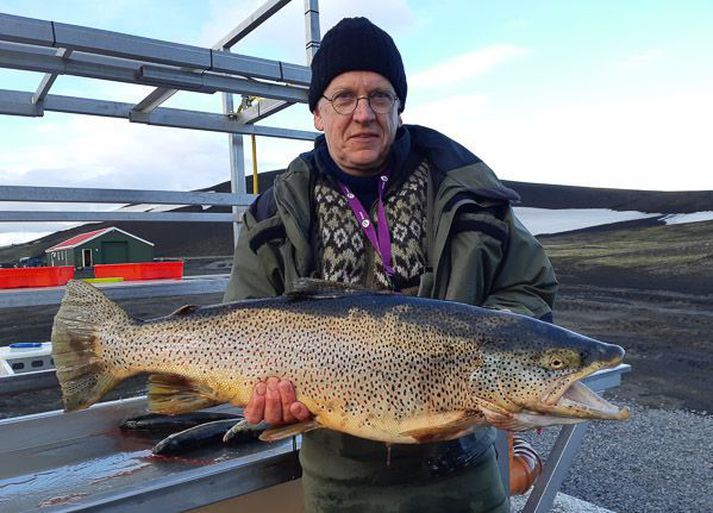 Ingvar Sigurðsson,13,6 pd urriði úr Ónýtavatni