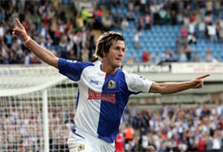 Morten Gamst Pedersen kom Blackburn yfir gegn Arsenal