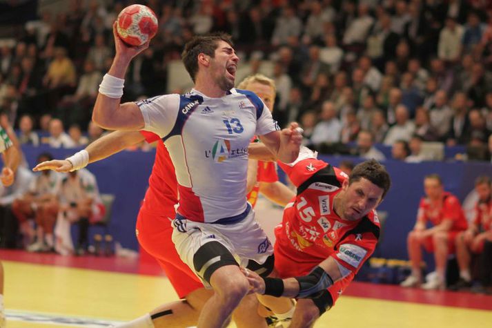 Nikola Karabatic í landsleik á móti Íslandi.