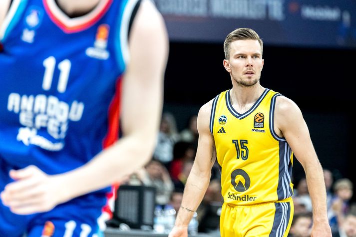 Martin Hermannsson kom inn af bekknum hjá Alba Berlin í leiknum í kvöld.