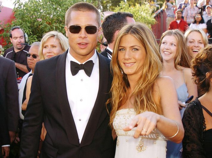 Brad Pitt og Jennifer Aniston þegar allt lék í lyndi.