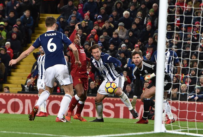 Úr leik West Bromwich Albion og Liverpol í desember.