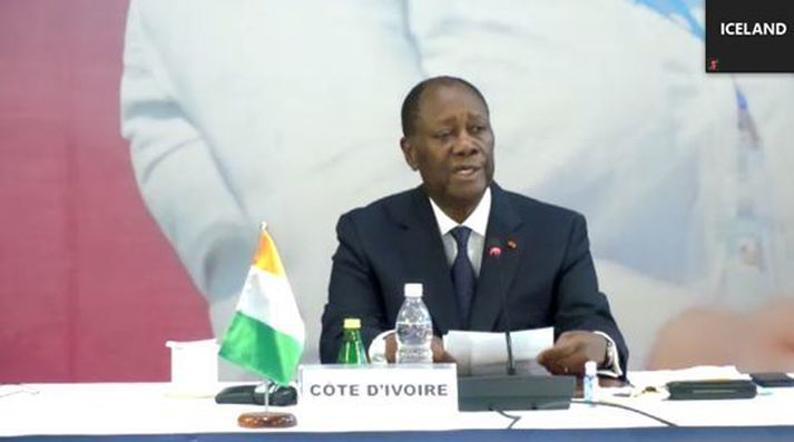 Alassane Ouattara forseti Fílabeinsstrandarinnar var gestgjafi fundarins sem haldinn var í Abidjan, stærstu borg landsins.