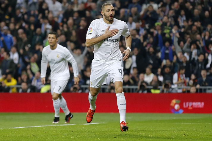 Benzema fagnar fyrsta marki leiksins