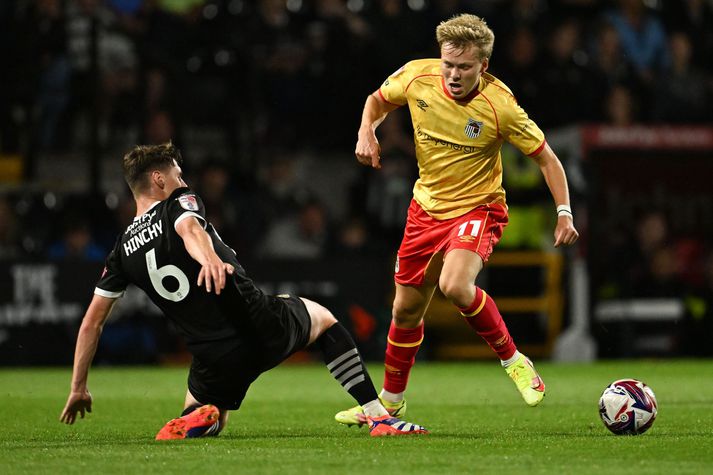 Jason Daði í leik með Grimsby Town. 