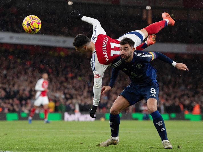 Arsenal og Manchester United mætast í enska FA-bikarnum í knattspyrnu í dag.