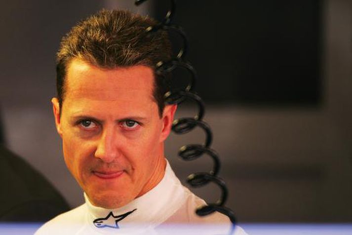 Michael Schumacher er einbeittur með Mercedes eins og þegar hann var með Ferrari.