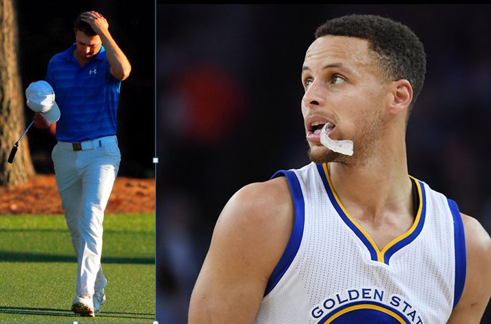 Stephen Curry og Jordan Spieth.