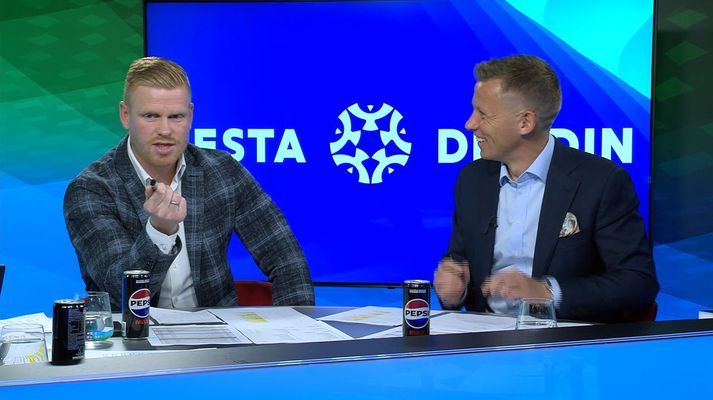 Baldur Sigurðsson og Atli Viðar Björnsson fóru vandlega yfir uppbótartímann í Kórnum, þegar Fylkismenn féllu úr Bestu deildinni.