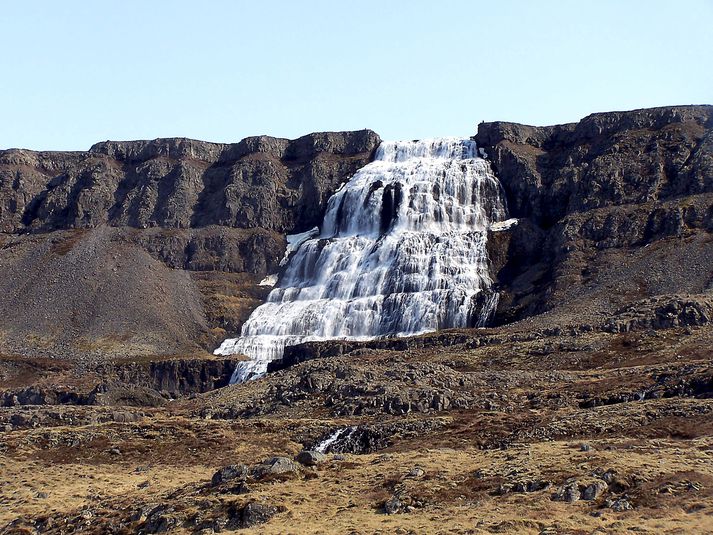 Leið ráðherra liggur framhjá fossinum Dynjandi í Arnarfirði. Mynd/ Jón Sigurður.